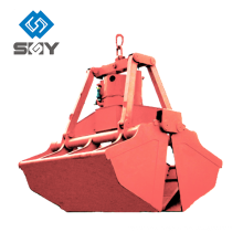 Customizable crane four Rope Grab Bucket with jaw plate